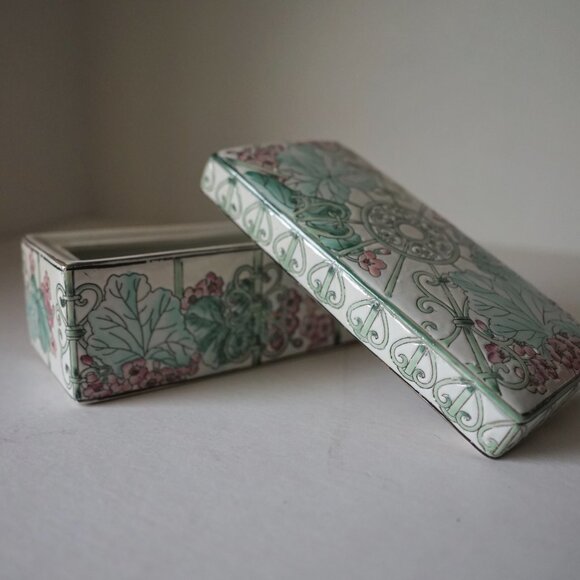 Vintage Chinese Porcelain Trinket Box - Picture 4 of 6